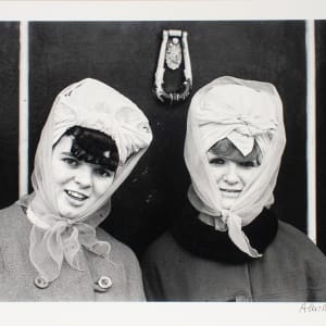 Two Girls in Scarves, Dublin by Alen MacWeeney