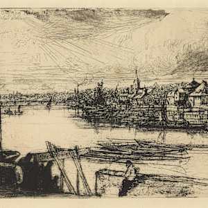 Old Chelsea (Out of Whorler's Window) by Francis Seymour Haden