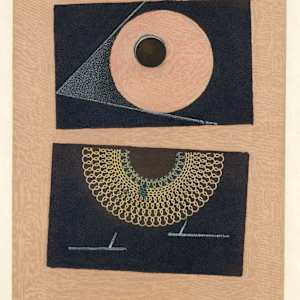 Veilleuse au seuil de nos terrassements (Night light at the threshold of our earthworks), from Dent Prompte VI by Max Ernst