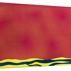 Perforated Seascape #2 (Red) Landscape by Roy Lichtenstein 