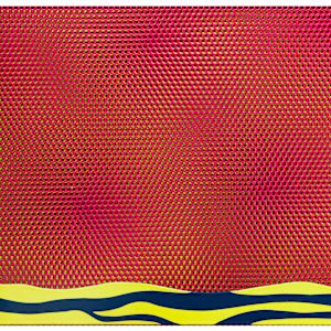 Perforated Seascape #2 (Red) Landscape by Roy Lichtenstein