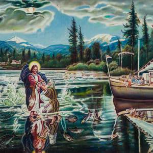 Jesus and Peter Walking on Water by McKendree Robbins Long