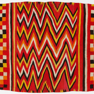 Navajo Transitional Banded Wedge Weave Blanket by Unknown