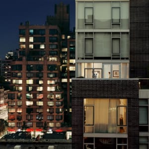Out My Window, Chelsea, Glass House at Night by Gail Albert Halaban