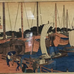 Boats Entering the Harbor at Tsukudajima by Utagawa Hiroshige