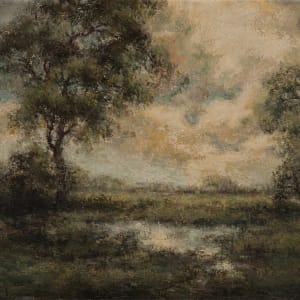 Unknown title; oil on canvas depicting a landscape by June Rutledge