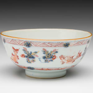 Chinese Imari Bowl with Fish Decoration by Unknown