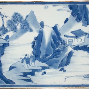Chinese Blue and White Porcelain Plaque, Kangxi Period by Unknown