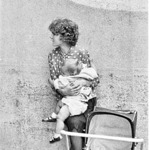 Young Mother and Child, Parnell Square, Dublin by Alen MacWeeney