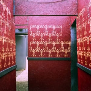 Red and Gold Corridor, Haunted Graveyard, Bristol, Connecticut by Lisa Kereszi 