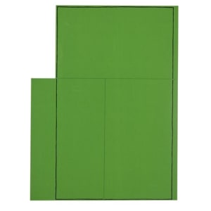 Rectangle within Three Rectangles (Green) by Robert Mangold