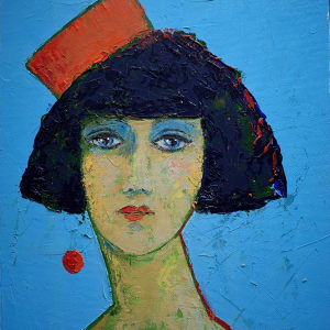 Small red hat by Tessa Thonett
