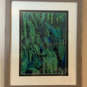 Cascade of Green  Image: Framed