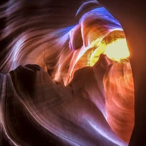 Glowing Heart of Upper Antelope Canyon by Rodney Buxton
