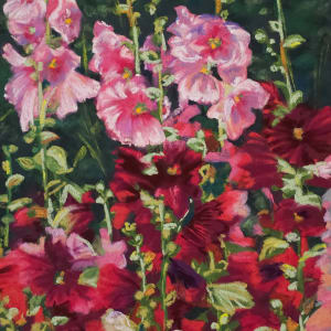 Hollyhocks in Bloom by HEIDI KIDD, Image 1.