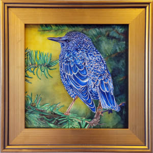 Starling in Autumn  Image: Framed