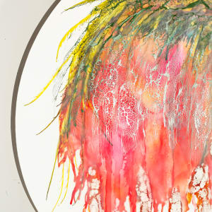 Red Joy Blooms in The Truffula Grove #1 by Deborah Llewellyn  Image: detail