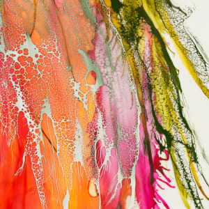 Red Joy Blooms in The Truffula Grove #2 by Deborah Llewellyn  Image: detail