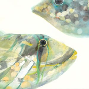 Fish 1_'Humu & Puffer'_36x48 by Kristie  Fujiyama Kosmides