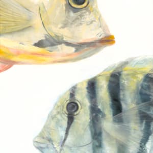 Fish 2_'Manini & Tang'_36x48 by Kristie  Fujiyama Kosmides