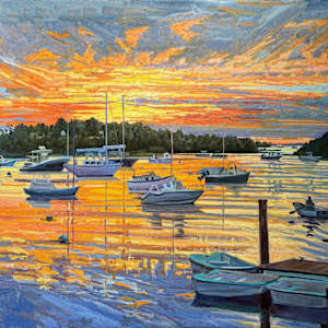 Falmouth Harbor Dusk by Elaine Lisle, Image 1.