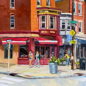 Red corner on Main Street. by Elaine Lisle