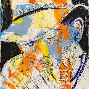 Harmonica Player by Al Moretti