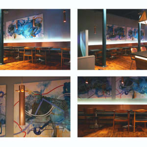 Panoramic Visions of a Fragmented Landscape Blue I & II by Kim Carlino