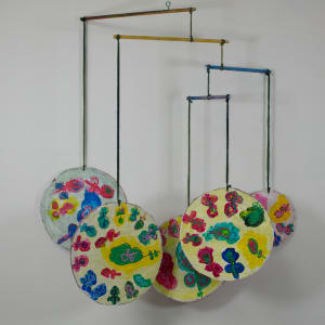 Painted Flower Mobile by Cathy  Pitzak