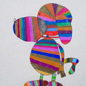 Stripey Snoopy by Kylie Boman