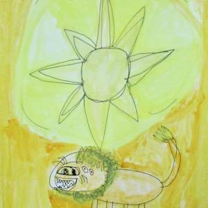 Lion and Sunrise by Elias Herdocia