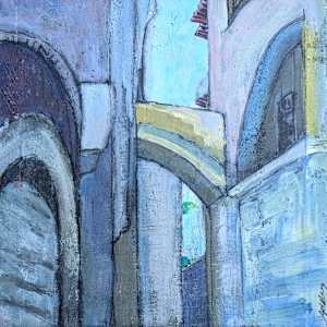 Ancient Walls Blue by Jillian Goldberg