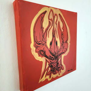 Crawfish on canvas #13 by Dirk Guidry 