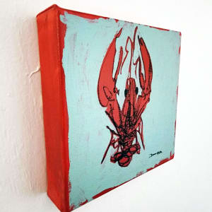 Crawfish on canvas #4 by Dirk Guidry 