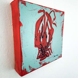 Crawfish on canvas #5 by Dirk Guidry 