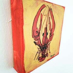 Crawfish on canvas #6 by Dirk Guidry 