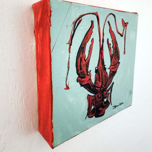 Crawfish on canvas #7 by Dirk Guidry 