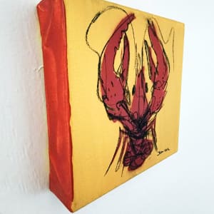 Crawfish on canvas #9 by Dirk Guidry 