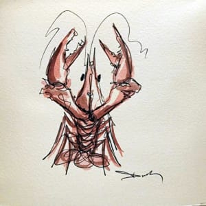Crawfish on paper #10 by Dirk Guidry 