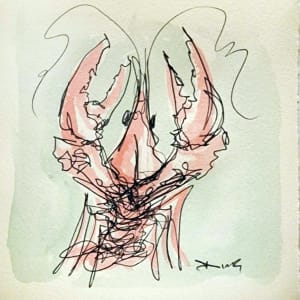 Crawfish on paper #3 by Dirk Guidry 