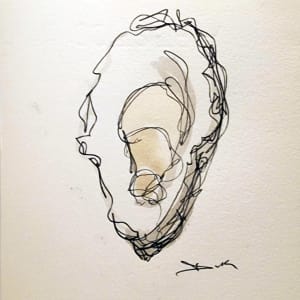 Oyster on paper #2 by Dirk Guidry 