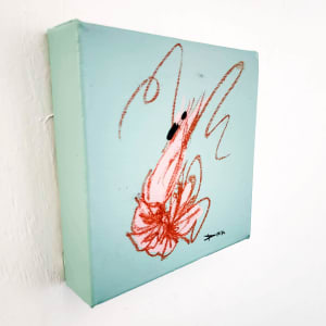 Shrimp on canvas #1 by Dirk Guidry 