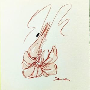Shrimp on paper #4 by Dirk Guidry 