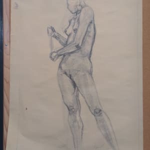 Lifedrawing 1980s conte on newsprint 