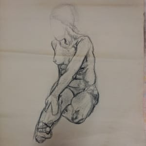 Lifedrawing 1980s conte on newsprint 