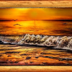 Lake  Erie Golden Wave Lg by James Norman Paukert 