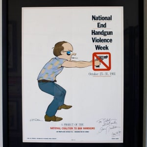 "National End Handgun Violence Week" -- Signed by Garry Trudeau