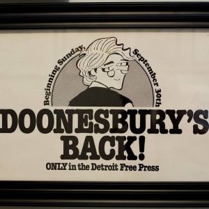 "Doonesbury's Back -- Only in the Detroit Free Press" by Garry Trudeau