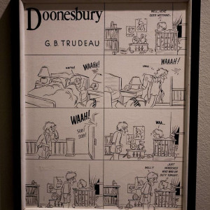 "Just Checking To See Who's On Duty" canvas print by Garry Trudeau
