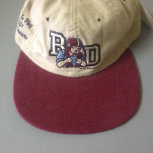 Red/Tan "BD" Letterman Hat by Garry Trudeau